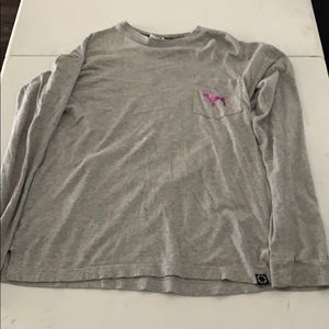 gray and pink sequined PINK long sleeve